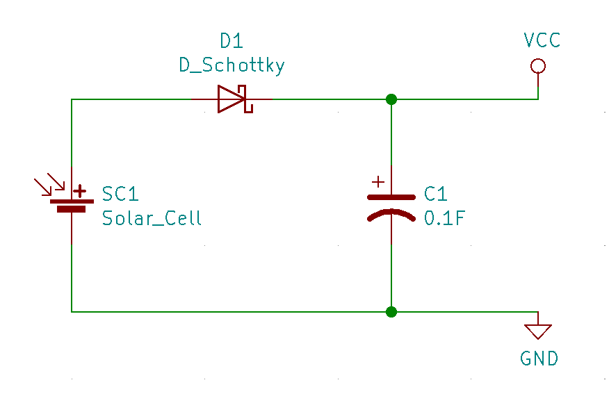 Simple solar charging circuit